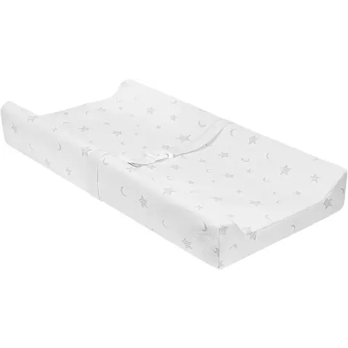 Mini Baby Changing Pad 23 x 13 with Cover, Fits Jayden Convertible Crib & Dresser, Waterproof & Non-Slip, Small Diaper Contoured Foam Changing Table Topper
