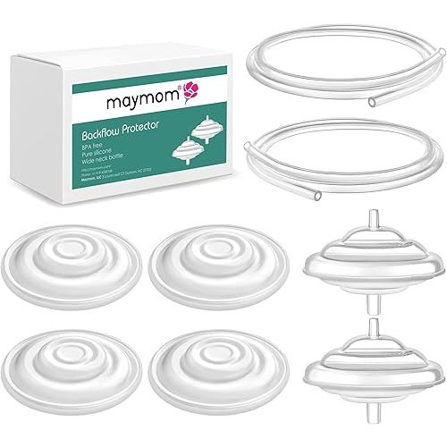 Maymom Pump Parts Compatible with Spectra S1 Spectra S2 Spectra 9 Plus Replace Spectra Membrane Tubing Backflow Protector S2 Replacement Parts Not Original Spectra Pump Parts