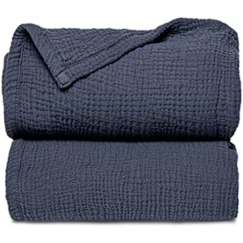 Amazon.com: Lulu moon Muslin Quilt Blanket, Crib Blanket for Baby and Toddler,47x47 Inches(Blue) : Home & Kitchen