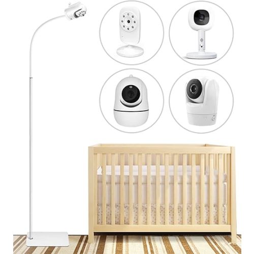 Flexible Adjustable Height Mount for Infant Optics DXR-8 Pro and Hellobaby HB6550 HB65/HB66/HB248 and Also Compatible with The Nanit Pro Smart Baby Monitor & Flex Stand
