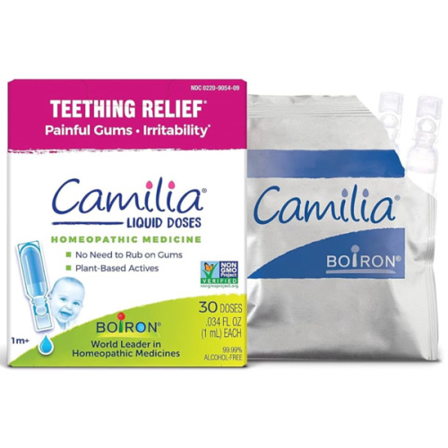 Boiron Camilia Teething Drops for Daytime and Nighttime Relief of Painful or Swollen Gums and Irritability in Babies - 30 Count