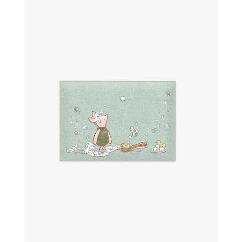Piglet Bubble Bath Soft Green Bath Mat | Ruggable