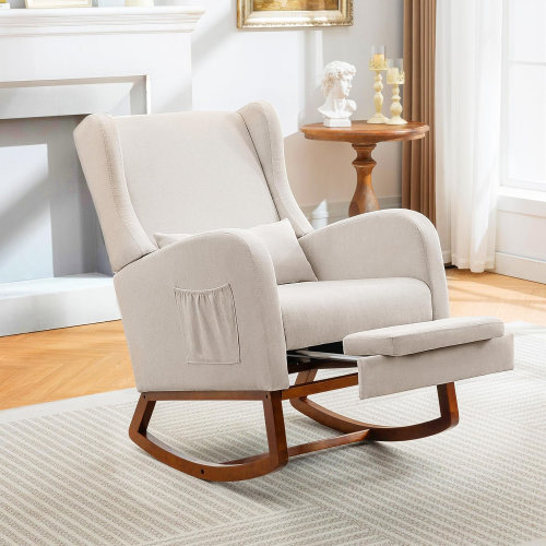 George Oliver Rubberwood Nursery Rocking Chair & Reviews | Wayfair