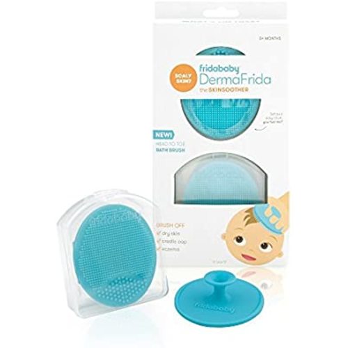 Baby Bath Silicone Brush by Fridababy | DermaFrida The SkinSoother Baby Essential for Dry Skin, Cradle Cap and Eczema (2 Pack)