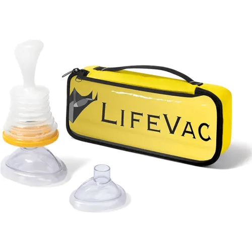 LifeVac Yellow Travel Kit - Portable Suction Rescue Device, First Aid Kit for Kids and Adults, Portable Airway Suction Device for Children and Adults