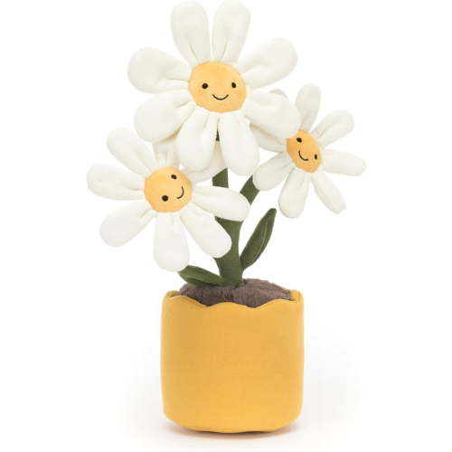 Jellycat Amuseables Daisy Pot Stuffed Toy, 13 inches | Plant and Flower Plush | Fun Décor and Gift