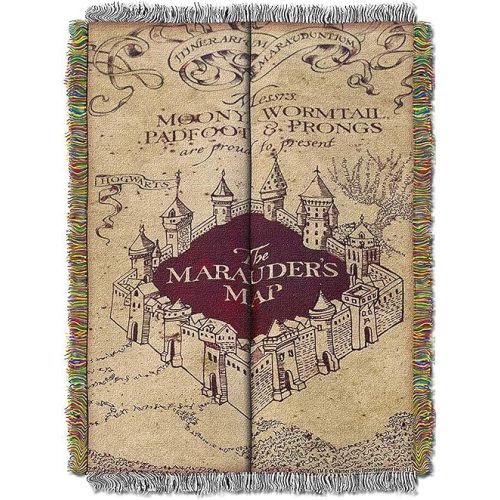 Northwest Woven Tapestry Throw Blanket, 48" x 60", Marauders Map