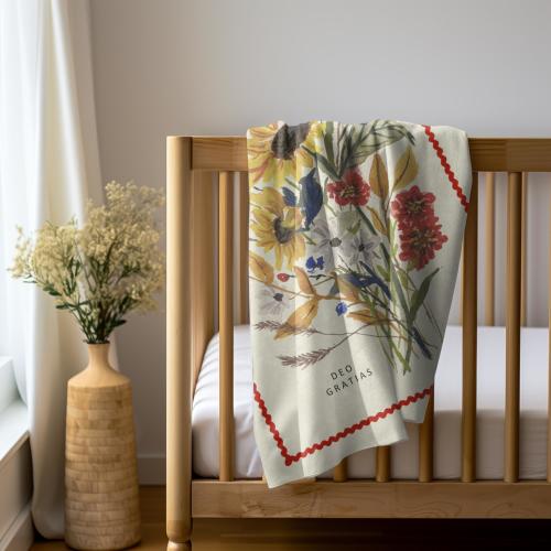 Catholic Baby Blanket / Soft Minky Blanket / Latin Mass Gift / Catholic Baby / Gift from Godparents / Goddaughter Gift / Catholic Blanket