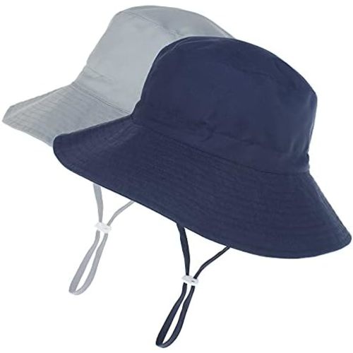 Mini angel Baby Sun Hat Kids Summer UPF 50+ Sun Protection Hat Bucket Hat Beach Wide Brim Hat for Infant Toddler Kids 1/2 Pcs