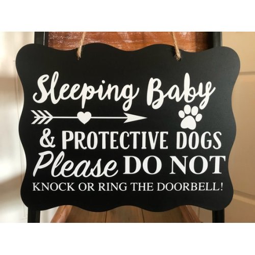 Baby Sleeping Sign/Sleeping Baby Sign/Do Not Knock Sign