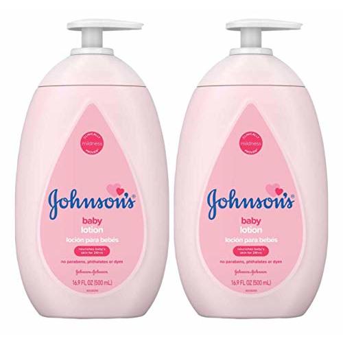 Johnsons Baby Lotion 16.9 Ounce Pump (500ml) (2 Pack)