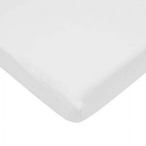 American Baby Company 100% Natural Supreme Cotton Jersey Knit Fitted Portable/Mini-Crib Sheet, White, Soft Breathable, for Boys and Girls