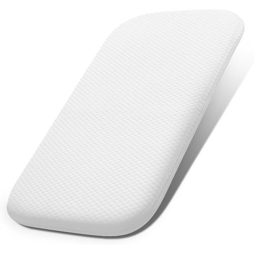 Lisara Baby Bassinet Mattress, 32 x 18 Dual Sided Gel Memory Foam Mattress with Waterproof, Removable and Breathable Ice Silk Cover, Fit for RONBEI Bassinet, Ingenuity Foldaway and Cuddor Bassinet
