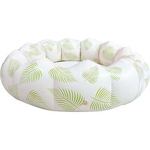 Inflatable Baby Pool, Portable Paddling Baby Swimming Pool for Toddlers Ages 0-3 Years Girls and Boys, Indoor& Outdoor, Garden and Backyard Summer Water Party, 35.4x9.8 in (Green Leaves)