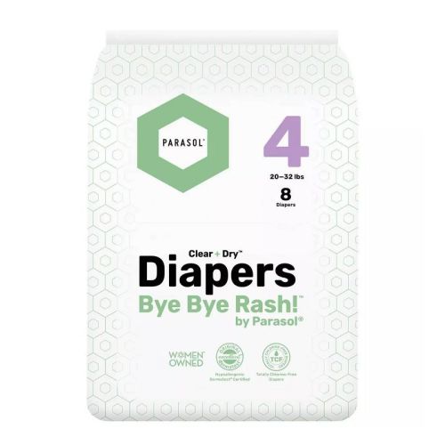 Parasol Chlorine-Free Diapers with RashShield Protection - Size 1 - 88ct