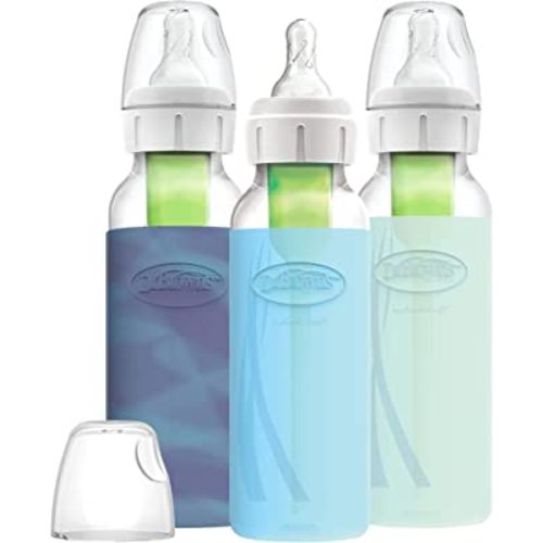 Dr. Brown's Silicone Bottle Sleeve for Wide-Neck Glass Bottle - Mint - 5oz