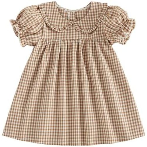Thorn Tree Toddler Girl Dresses Bubble Short Sleeve Dress Baby Summer Clothes Smocked Outfits