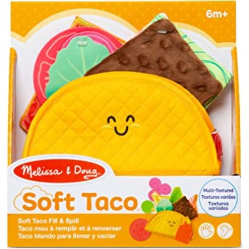 Melissa & Doug Multi-Sensory Soft Taco Fill & Spill Infant Toys For Babies, Baby Toys For Ages 6 Months And Older