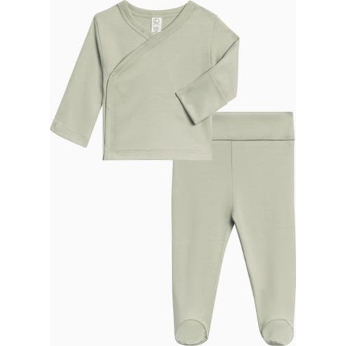 Riley 2 Piece Kimono Wrap Top and Pant Set, Newborn