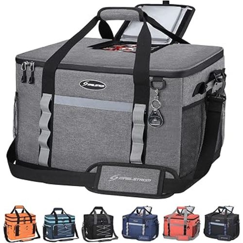 Maelstrom Collapsible Soft Cooler Bag, 24/30/60/75 Cans Beach Cooler, Ice Chest, Leakproof & Portable for Beach, Camping, Road Trips & Grocery Shopping