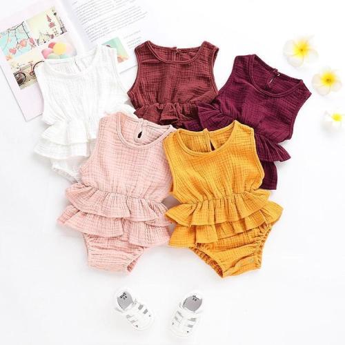 Striped Ruffle Onesie