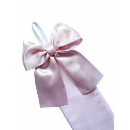 SMALL DOTS PIQUE BOW HOLDER - BABY PINK – Southern Sorelle Embroidery Boutique