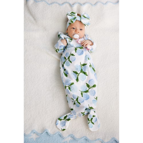 Hydrangea Sleeper Gown Set
