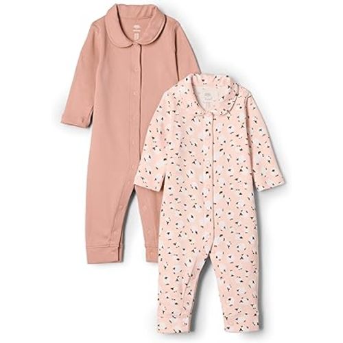 Amazon Essentials x Sofia Grainge Unisex Babies' Sleep and Play Bodysuit, Pack of 2
