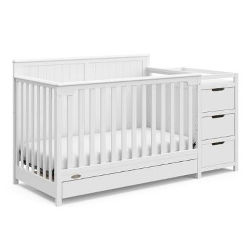 Graco Hadley 5-in-1 Convertible Crib and Changer with Drawer White