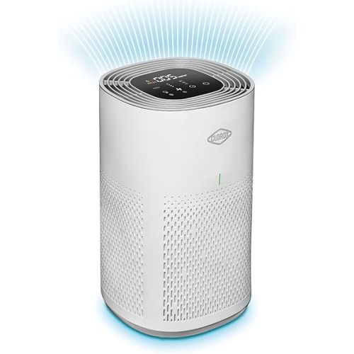 Clorox Air Purifiers for Home, True HEPA Filter, Medium Rooms Up to 1,000 Sq Ft, Removes 99.9% of Mold, Viruses, Wildfire Smoke, Allergens, Pet Allergies, Dust, AUTO Mode, Whisper Quiet
