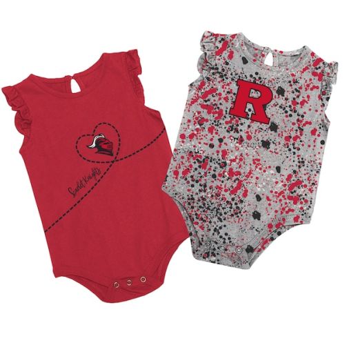 Rutgers University Infant Girls Sweet Pea 2 Pack Onsie Newbo