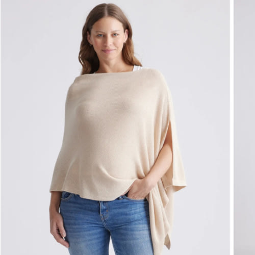 Lightweight Cotton Cashmere Nursing Shawl