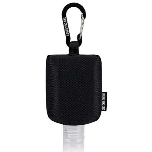 Travel Size Bottle Case, Hand Sanitizer Holder Carrier Bag - Portable Mini Waist Bag for Liquid Storage - Clip On Belt Loop, Backpack and Purse - Includes Empty Flip Cap 2 oz. Reusable Bottle