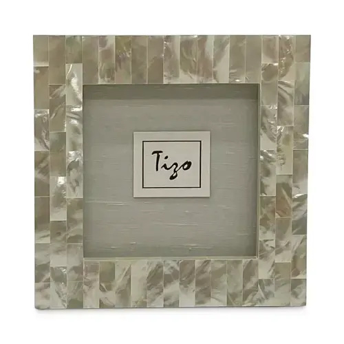 Mother of Pearl 3" x 3" Picture Frame - Gray
