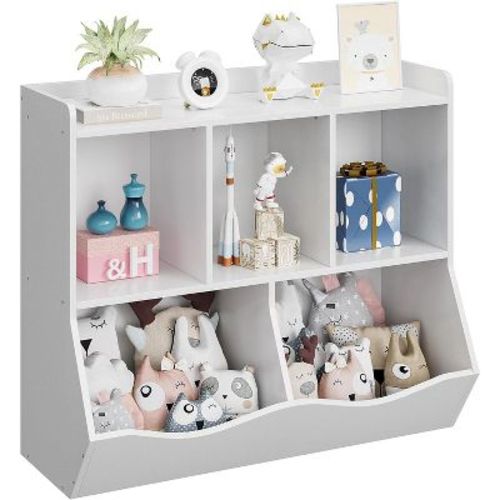 Toy Storage Organizer, Kids Bookshelf with Cubby Organizer Cabinet, Toy Organizer for Children Bedroom, Playroom, Nursery