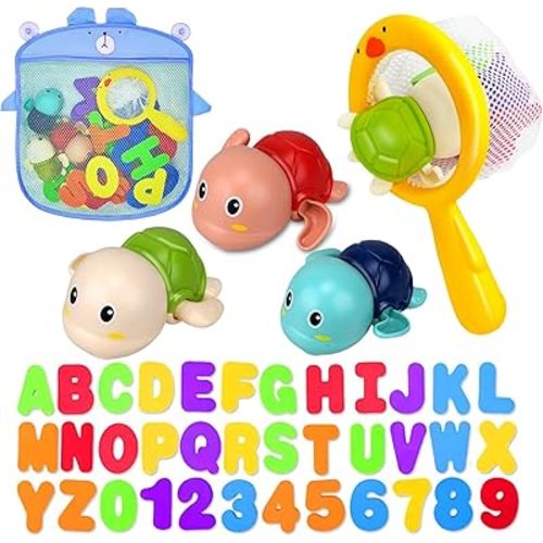 Bath Toys Kids Age 1-3 - Foam Bath Letters And Numbers Abc Alphabet Learning Toys Bathtub Toys Toddlers 2-4 Water Pool Shower Tub Toy Babies Infant 6-9-12-18-24 Months Gifts For 1-6 Year Old Boy Girl