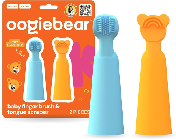 oogiebear Baby Finger Brush & Tongue Scraper
