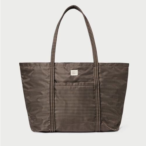 Dina Brown/Black Check Travel Tote | Tote
