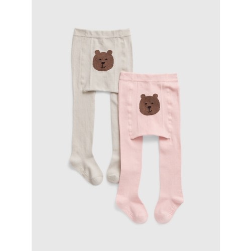 Toddler Bear Tights (2-Pack) in pink standard, size: 0-6 M