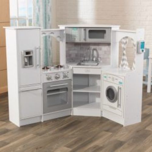 Ultimate Corner Play Kitchen with Lights & Sounds - White | KidKraft