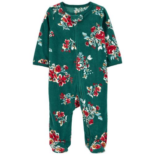Baby Girl Carter's Floral Fleece Sleep & Play
