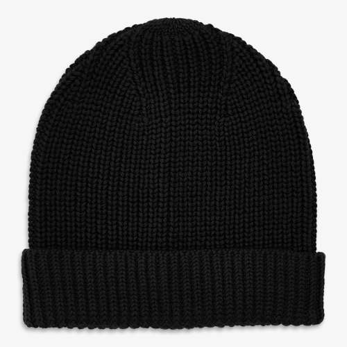 Baby cotton beanie navy 12-24