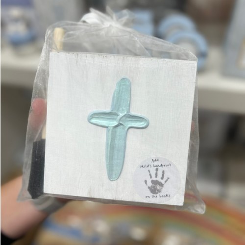 Blue Cross Handprint