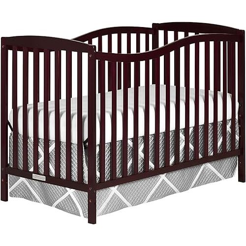Dream On Me Chelsea 5-In-1 Convertible Crib In Cherry, JPMA Certified