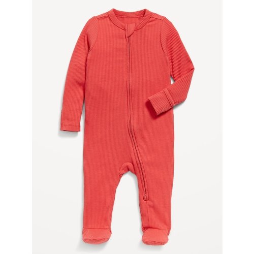2-Way-Zip Sleep & Play Ribbed Footed One-Piece for Baby | Old Navy
