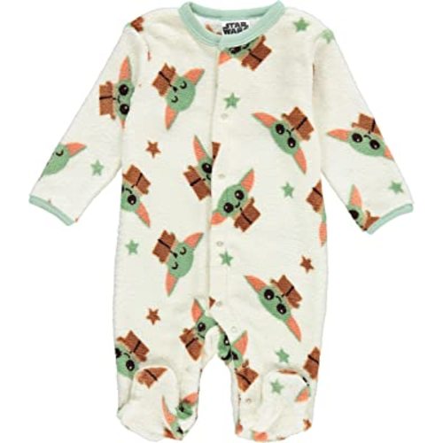 STAR WARS The Mandalorian Baby Boys Footie Pajamas Romper Featuring Baby Yoda - Baby Pajamas - Baby Sleeper