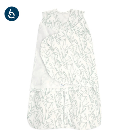 100% Cotton Baby Swaddle Green Leaves | Newborn | HALO US