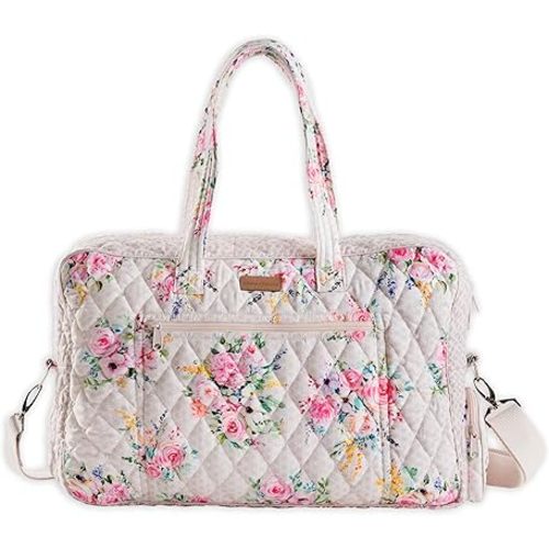 Maison d' Hermine Weekender Bags for Women Cotton Quilted Duffel Overnight Luggage Weekend Bag for Men Gym Sports Gifts Travel Business Travellers Family Trip