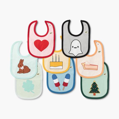 Monica + Andy - 8-Pack Holiday Classic Bibs