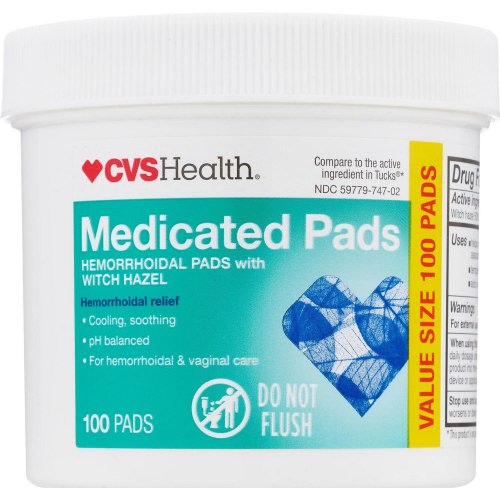 CVS Medicated Pads for Hemorrhoidal Relief, 100 Count